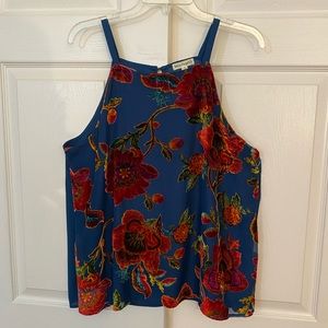 Velvet Floral Detail Top